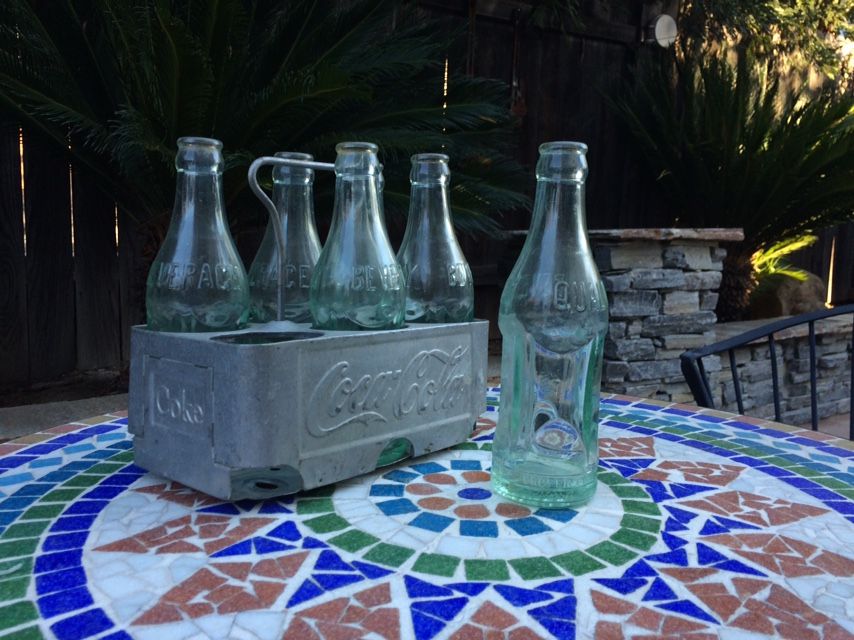 Antique Coca Cola Bottles and Case