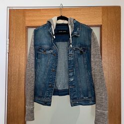 Jean Jacket W/ Fabric Sleeves 