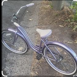 Schwinn BICYCLE legacy WOMENS BEACH CRUISER 24" RARE PURPLE 