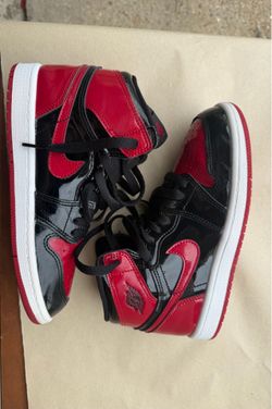 Jordan 1 High Patent  Bred Kids 2Y