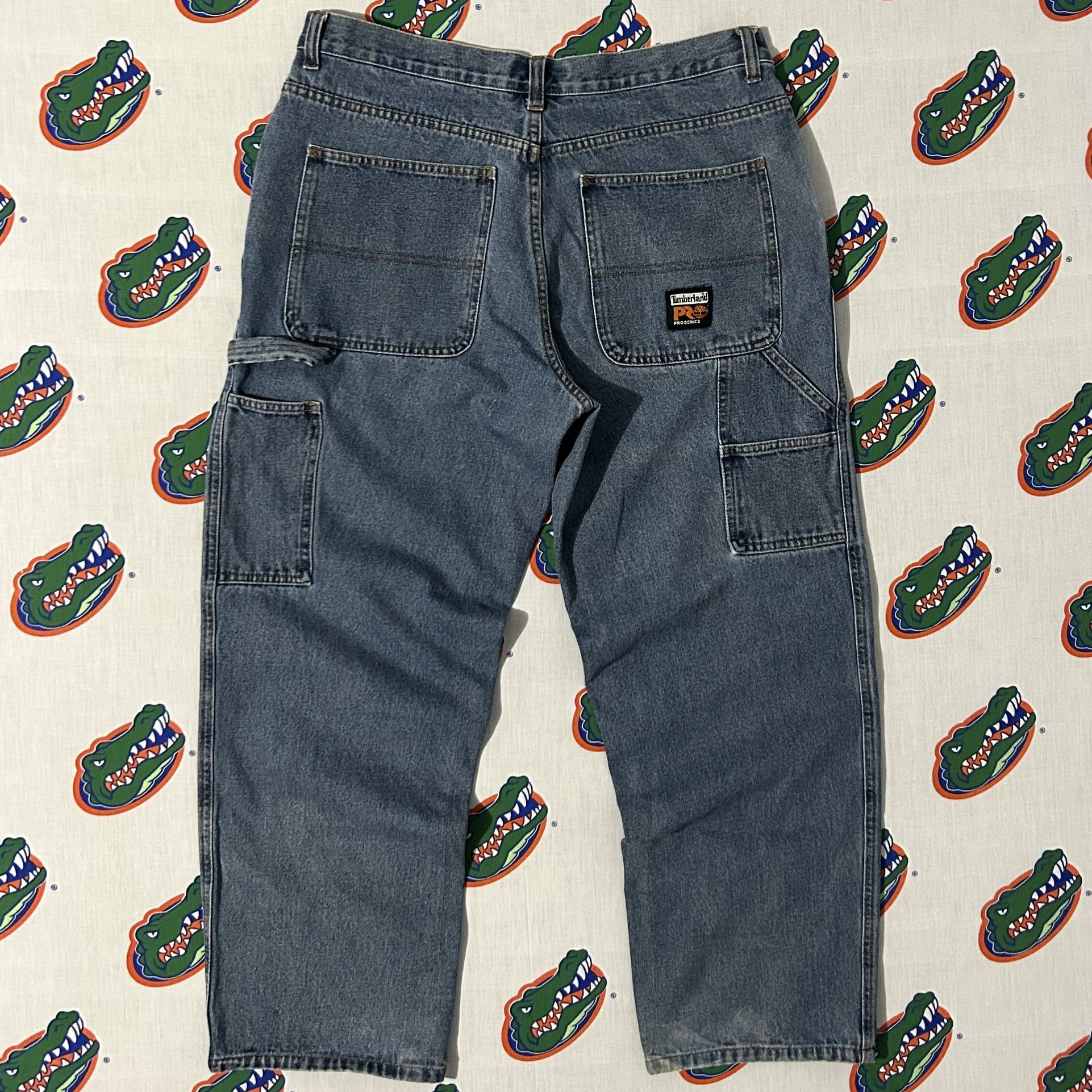 Mens Vintage VTG Y2K 90s Timberland Denim Jeans Carpenter Pants 34 x 30