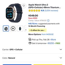 Ultra two Apple Watch for $300 and I also have the AirPods for $120. Everything brand new never been used.