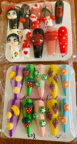Handmade 3D Press-On Nail Sets $15 each