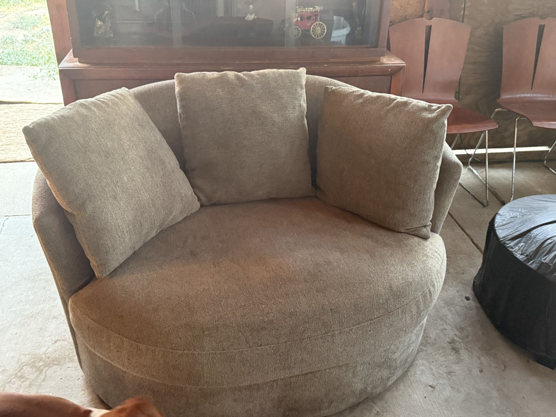 Gray Swivel Couch