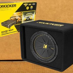 Kicker Bass System CX Mono Power Amplifier CompC 12" Subwoofer Ported Box 600 Watt Package 🚨 Payment Options Available 🚨 No Credit Needed 🚨 