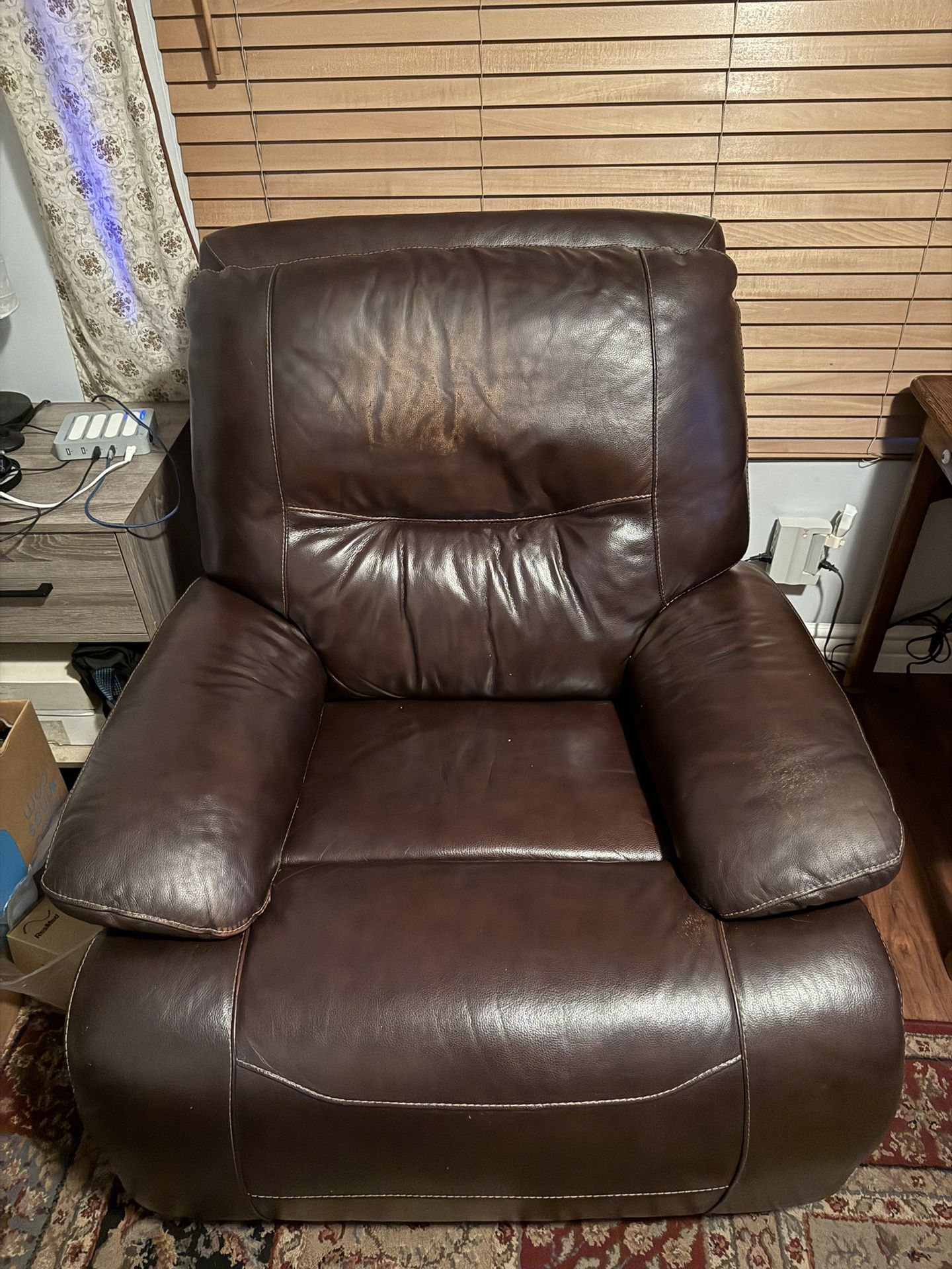 Leather Recliner - Oversized