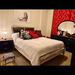 🔥 Modern 7-Piece Queen Bedroom Set – Bold, Elegant & Ready for a New Home! 🔥