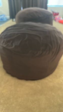 LOVESAC Brown Bean Bags 50.00 EA EXCELLENT CONDITION