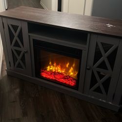 Mueble Para Televisión Y Calentón, Chimenea