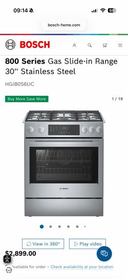 Bosch Slide in Gas Range