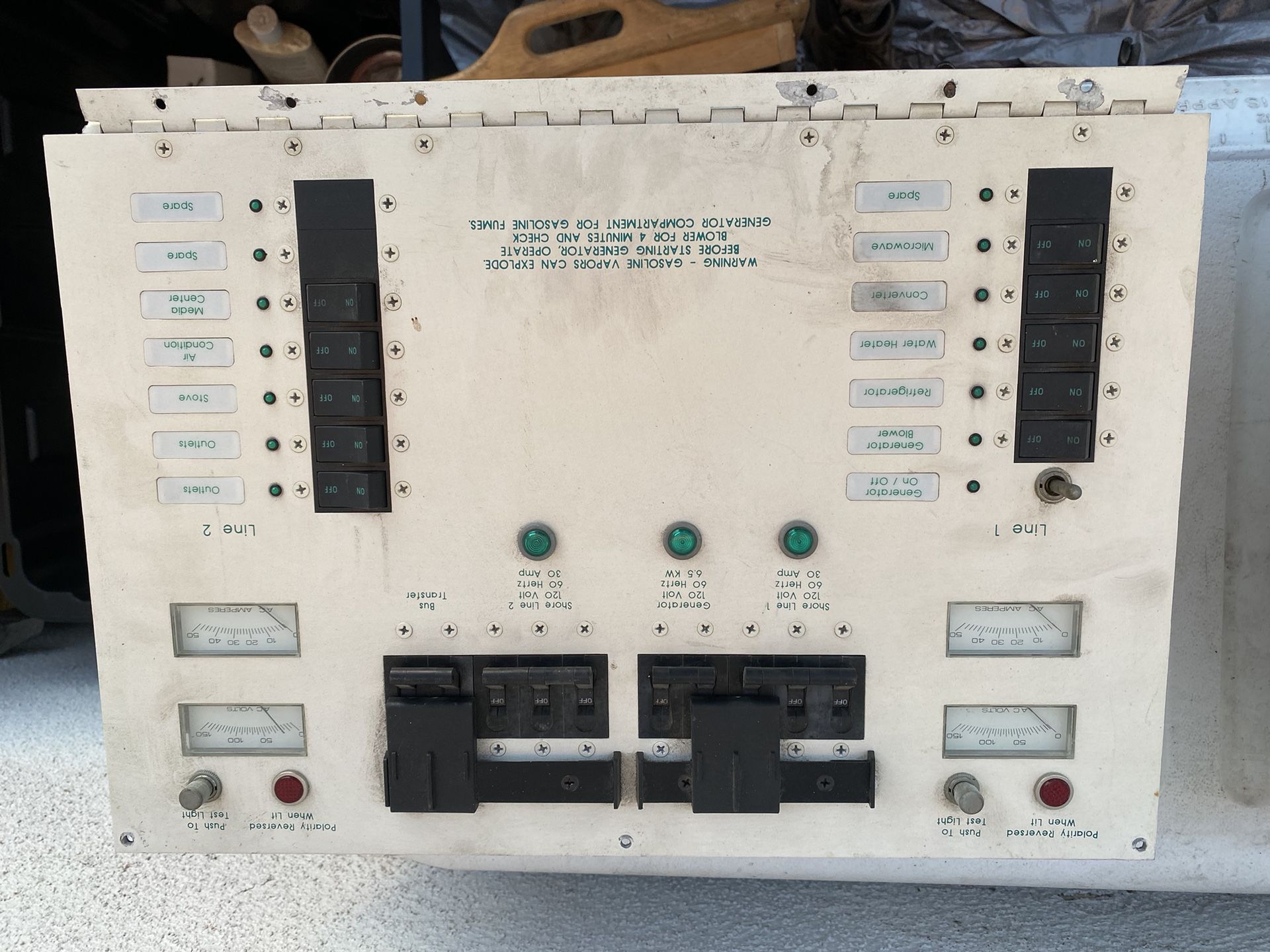 Marine Electrical Control / Breaker Panels Off Of A 48’ Yacht