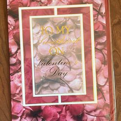 Brand new Giant Valentine’s Day greeting cards, approx 11” x 8”. All cards are unused, sealed in plastic, and include decorative envelopes.
