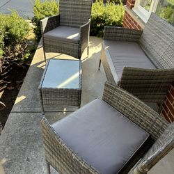 3 Chair And 1 Table Outside Set 