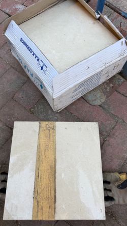 Beige ceramic tiles