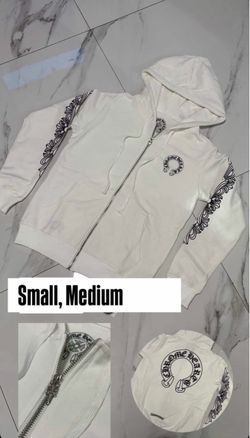 Chrome Hearts White Zip-Up Hoodie