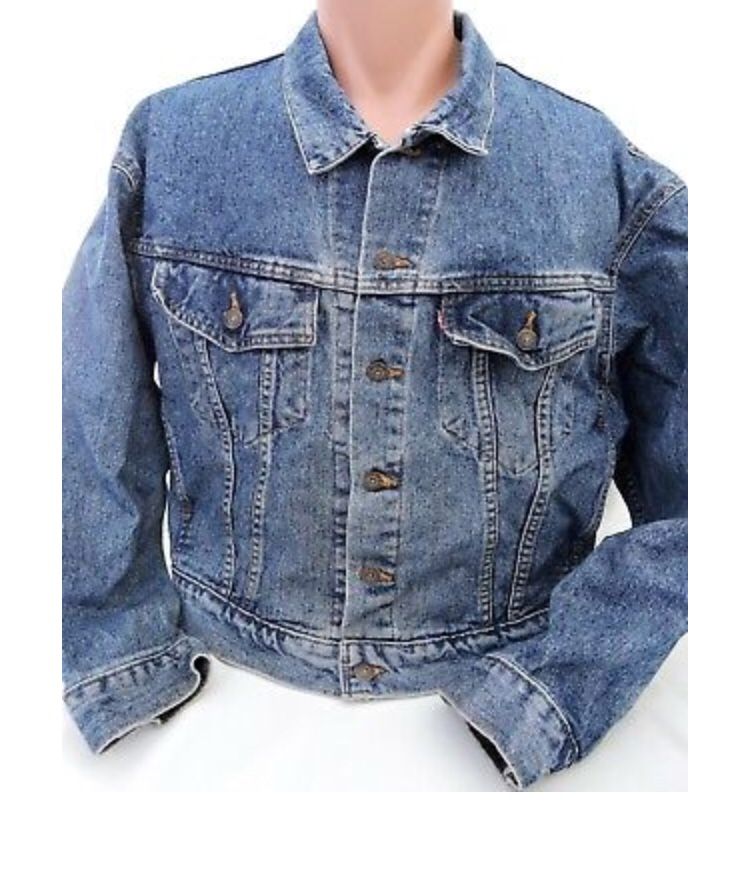 Vintage Levi's Denim Blue Jean 4891 USA Made Trucker Jacket medium