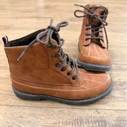 Tommy Hilfiger Brown Lace-Up Boots Sz 3Y