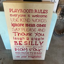 Wooden Playroom Child’s Room Artwork