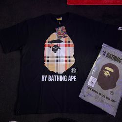 BAPE x Burberry black t-shirt size m