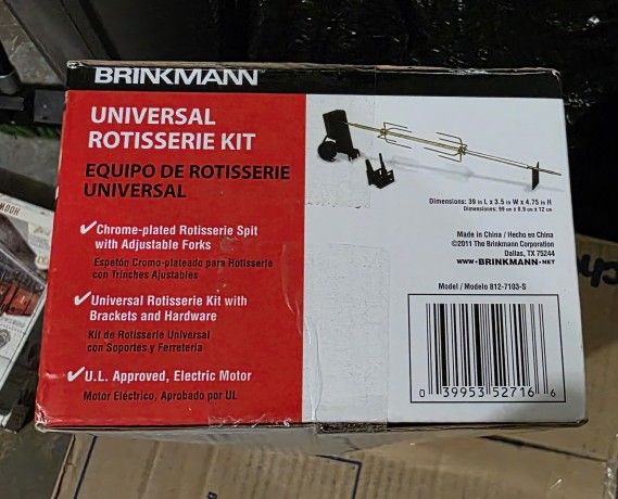 Rotisserie Kit For A Grill