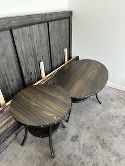 Roundhill Furniture Biony Espresso Wood Nail Head Trim, Coffee Tables