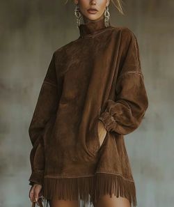 Fringe Shirt dress