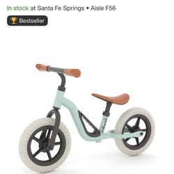 Chillafish Charlie Breeze 10" Kids' Balance Bike - Mint Green: Adjustable Handlebar & Seat