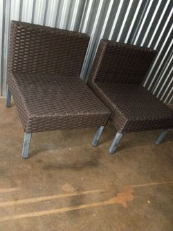 Wicker Patio Chairs Set of 2