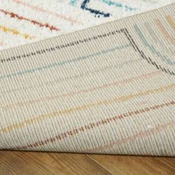 Rug Plush shag rainbow kid Nursery 6.9 X 9