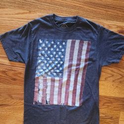 Distressed American Flag Tshirt By Well Worn