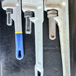 Aluminum Pipe Wrenches  18'' 14" 10"