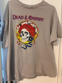 ⁠Dead & Company 2016 Summer Tour T-Shirt 2XL Grey Skull Roses Bertha Concert