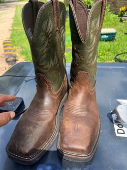 Justin Work Boots Size 10D EH Safety Boots – Oil & Slip Resistant, Excellent Condition