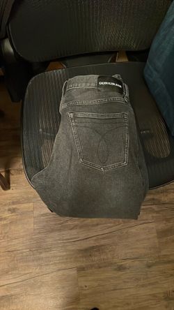 Men’s Jeans Calvin Klein 32x30 Black/Dk. Grey Straight Distressed vintage