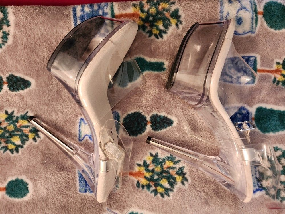 Clear Stiletto Heels (Never Worn)