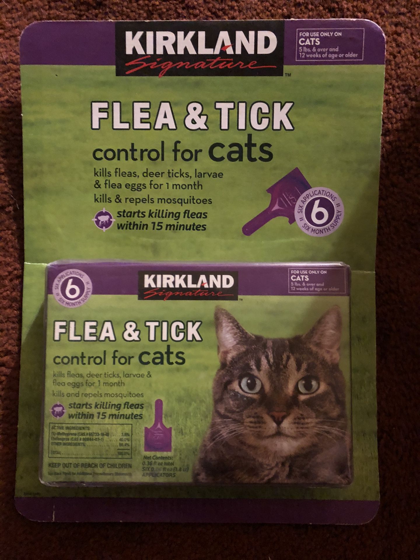 Flea & Tick control for Cats 6 applications