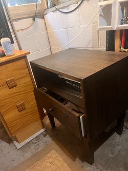 Wood side table