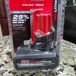 Milwaukee
M12 12-Volt Lithium-Ion XC High Output 5.0 Ah Battery Pack -NEW