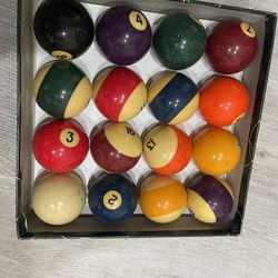 Willie Mosconi Professional 2 1/4 Billiard Balls Made In Belgium