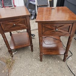Price Is Firm.. Two Beautiful Side Tables With Charging Ports