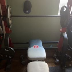 Adjustable Bench Press With Weights
