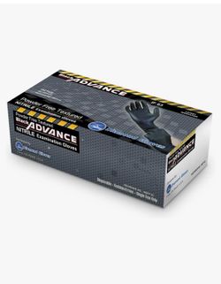 Advance nitrile exam glove black 6mil