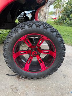 Golf cart rims and tires