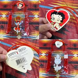 Vintage 2004 NWT Betty Boop Clear Mini Red Tote Bag