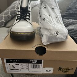 Dr. Martens Zavala Combat Boots White 13K