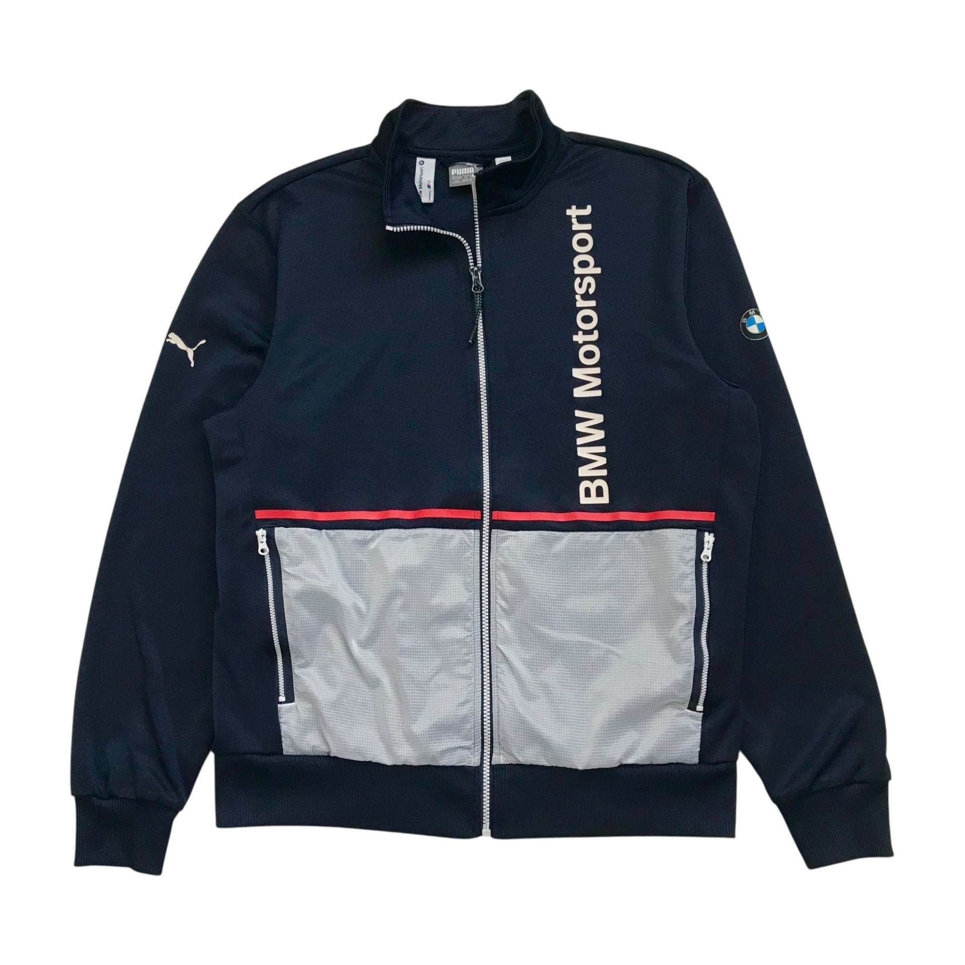 PUMA BMW JACKET LARGE L MENS BLUE MOTORSPORT M3 TRACK WINDBREAKER RACING VINTAGE