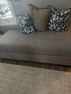 Gray Fabric Chaise Lounge Sofa