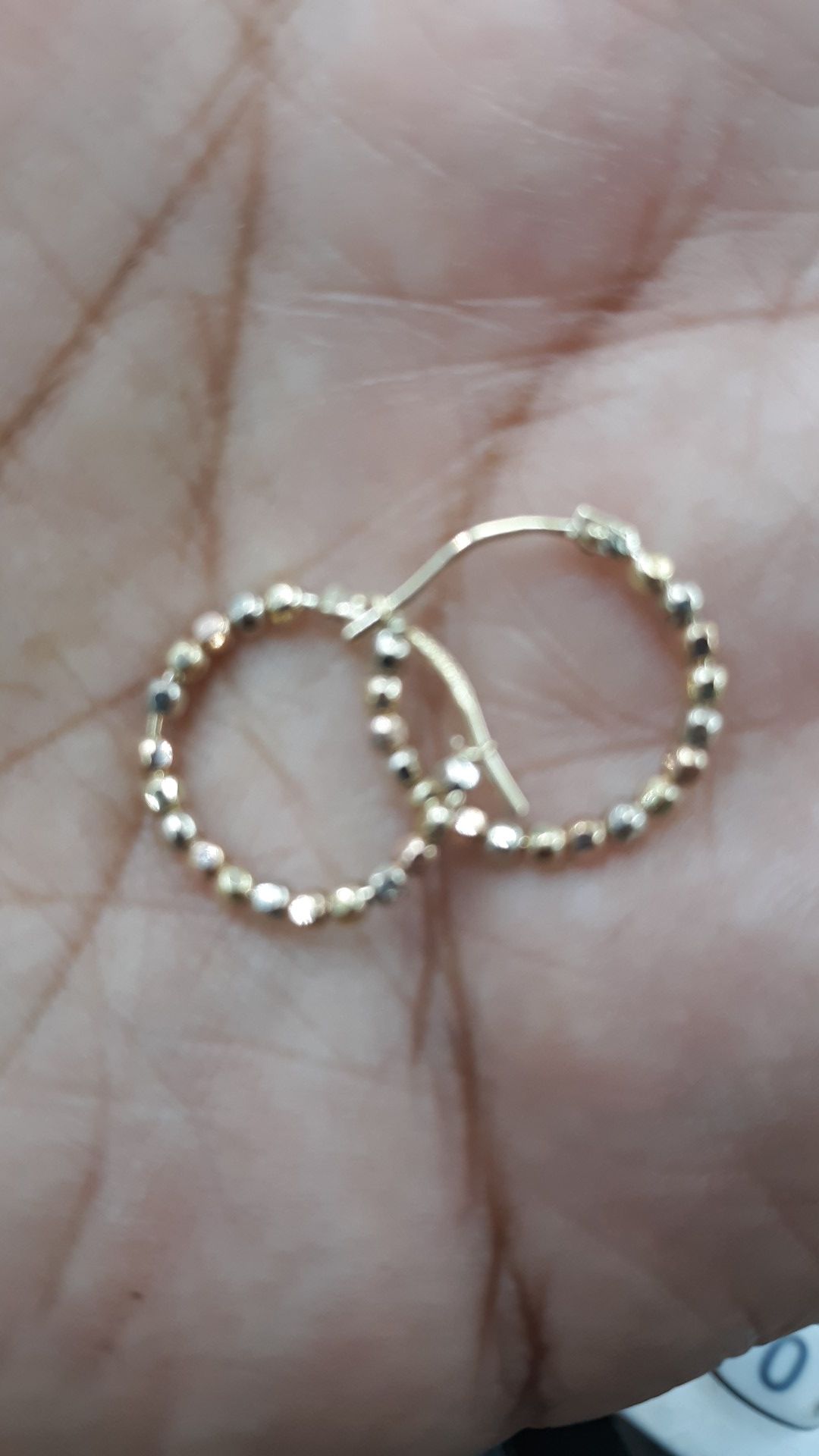 14k gold hoops tricolor
