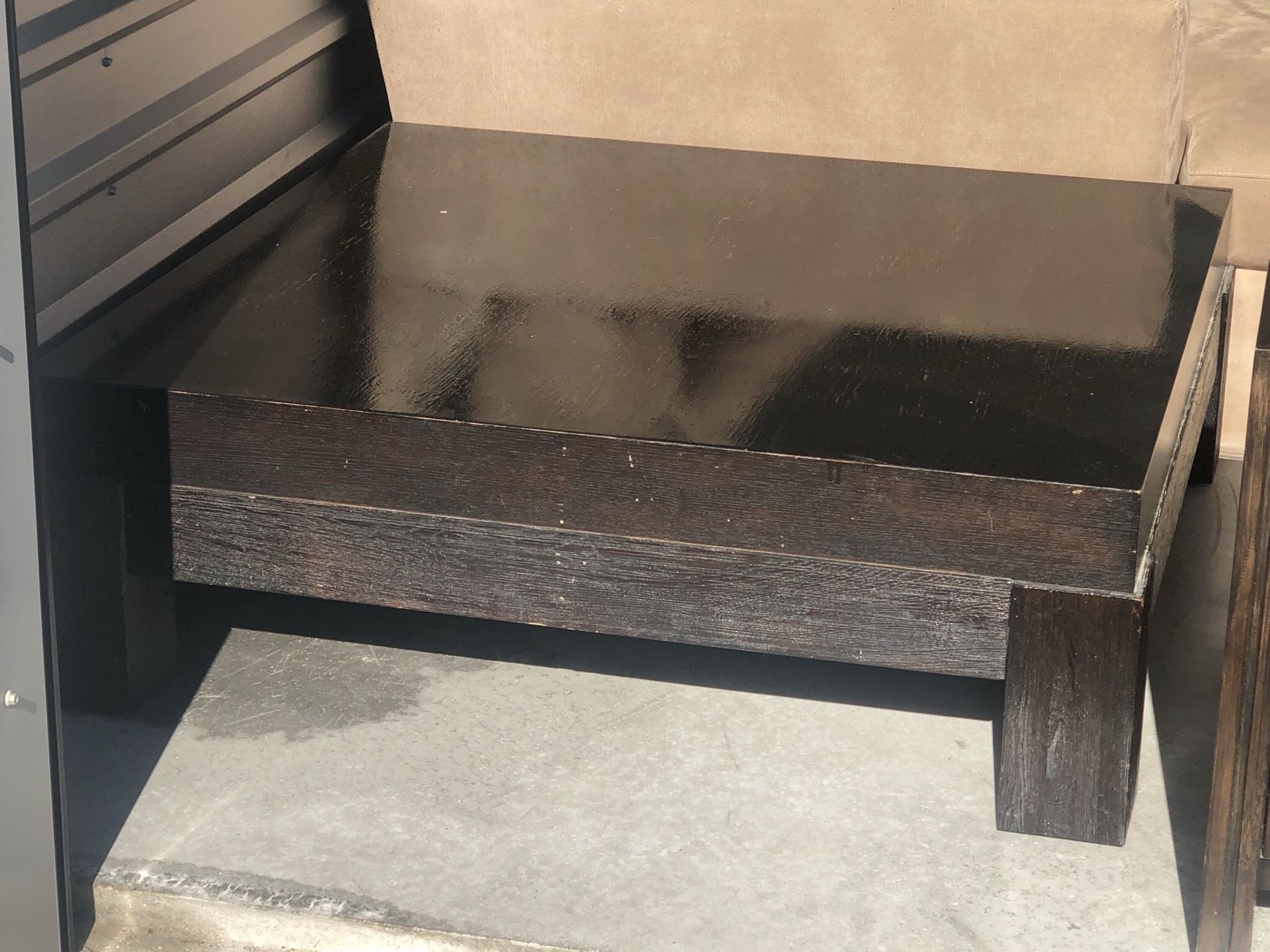 Crate & Barrel Square Coffee Table, Solid Wood