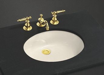 Kohler K-2210-47; Caxton undercounter lavatory Sink 17 x 14; in Almond
